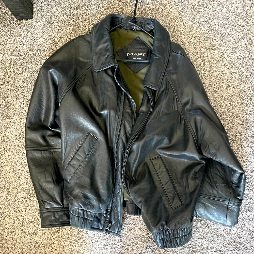 Marc Jacobs 90s vintage Black Leather Jacket